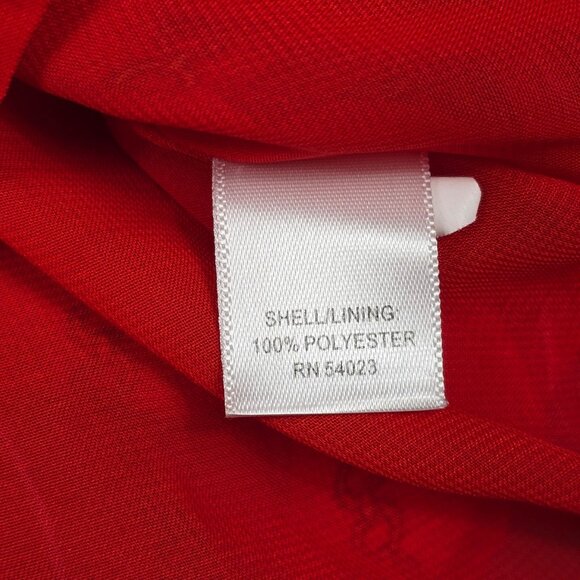 Banana Republic XS Gold Chain Striped Tie-Neck Tank Top Red Sleeveless - Picture 3 of 4